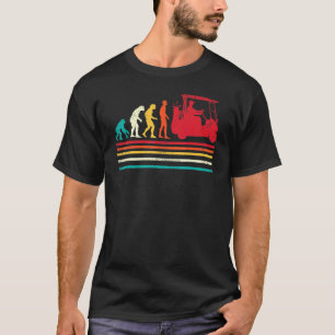 Camiseta Evolução Humana Golf Carrinho Golfe Homens Mulhere