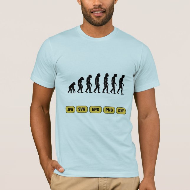 Camiseta Evolução Humana Silhouettes (Frente)