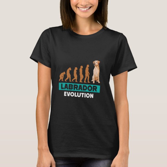 Camiseta EVOLUÇÃO LABRADOR Labrador Cachorro Engraçado Ow (Frente)
