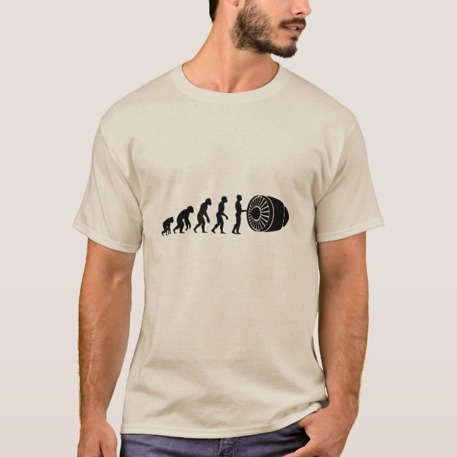 Camiseta Evolução Mecânica Da Aviação (Frente)
