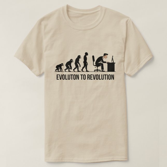 CAMISETA EVOLUÇÃO PARA REVOLUÇÃO (Frente do Design)