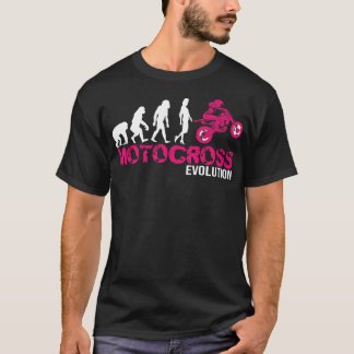 Camiseta Evolução perfeita de um presente de Mulher Motocro