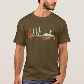 Camiseta Evolução Retroativa Kayak Pesca Kayaking Vintage 2