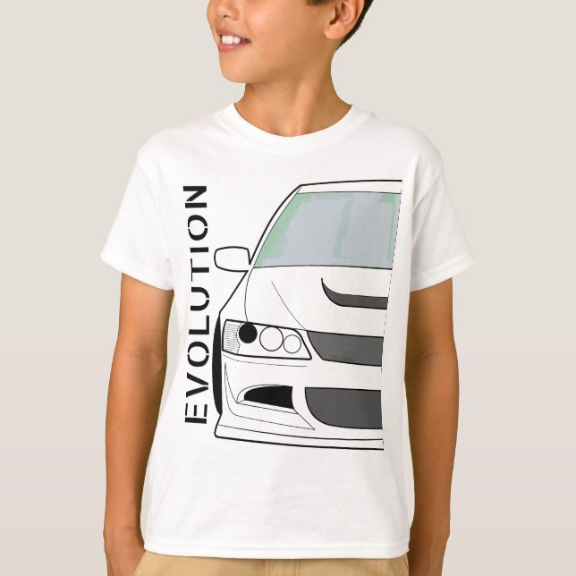 Camiseta Evolução VIII Evo 8 JDM Clássico AWD Turbo Rally L (Frente)