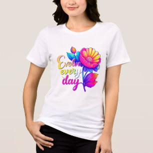 Camiseta "Evoluir todos os dias Bella+Canvas T Tri-Blend fe