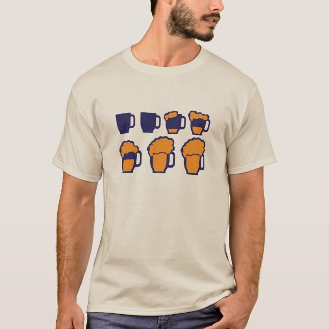 Camiseta evolution biere remplis alcool humour (Frente)