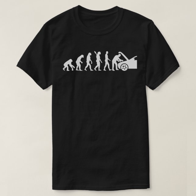Camiseta Evolution Mechanic Funny Automotive Technician (Frente do Design)
