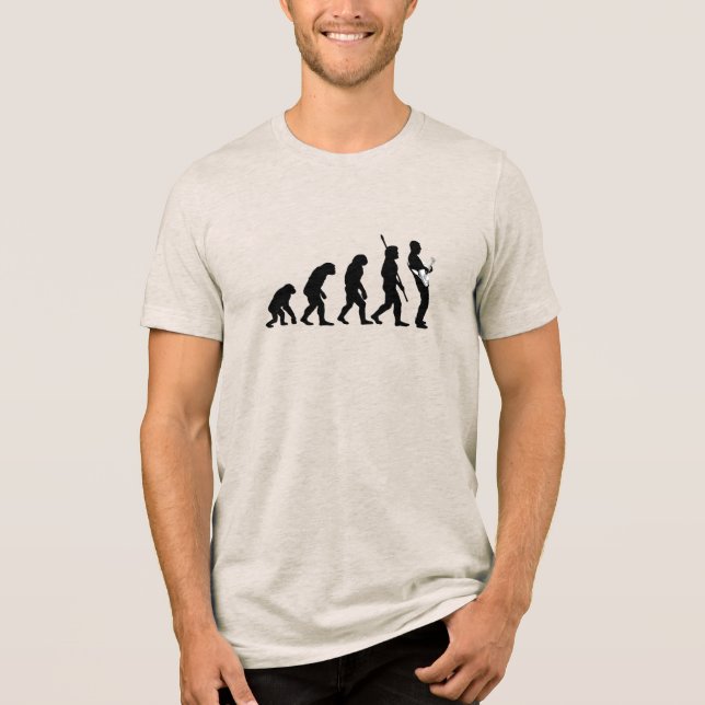 Camiseta Evolution of Man Guitarist –  Musician Gift (Frente)