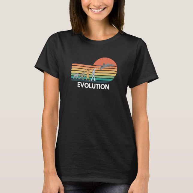 Camiseta Evolution of Pilot Airplane F22 Aviation (Frente)