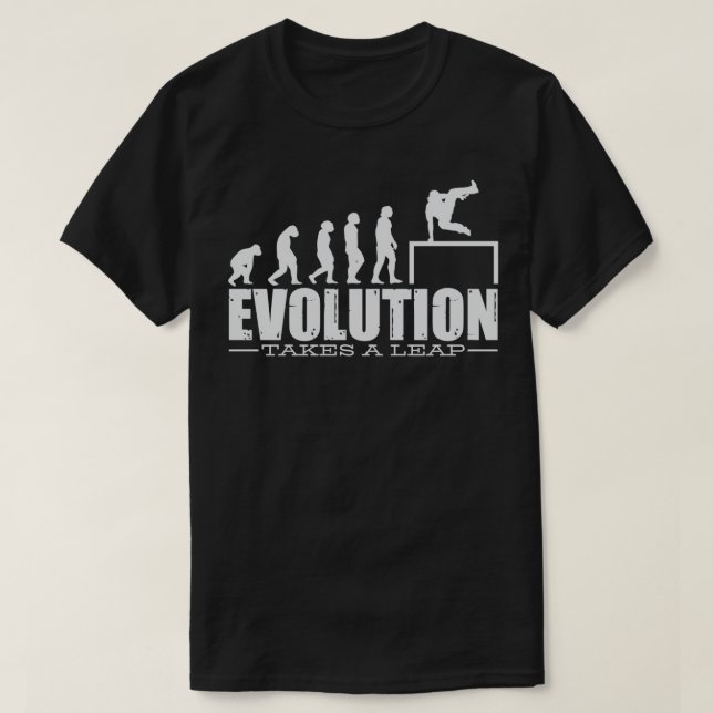 Camiseta Evolution Parkour Freerunning Backflip Freestyle R (Frente do Design)