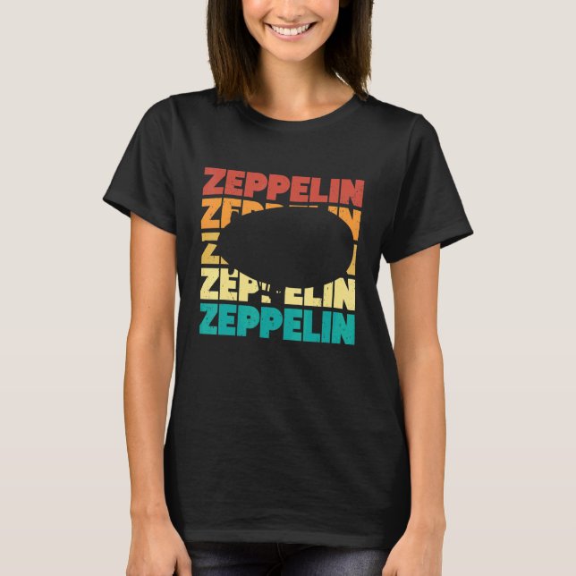 Camiseta Evolution Retro Zeppelin Dirigible Blimp Airship (Frente)