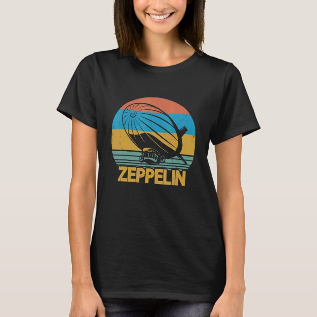 Camiseta Evolution Retro Zeppelin Dirigible Blimp Airship (Frente)