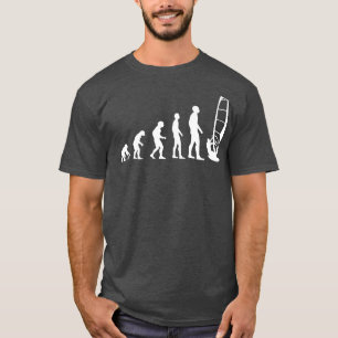 Camiseta Evolution significa Windsurfing Funny Gift Idea