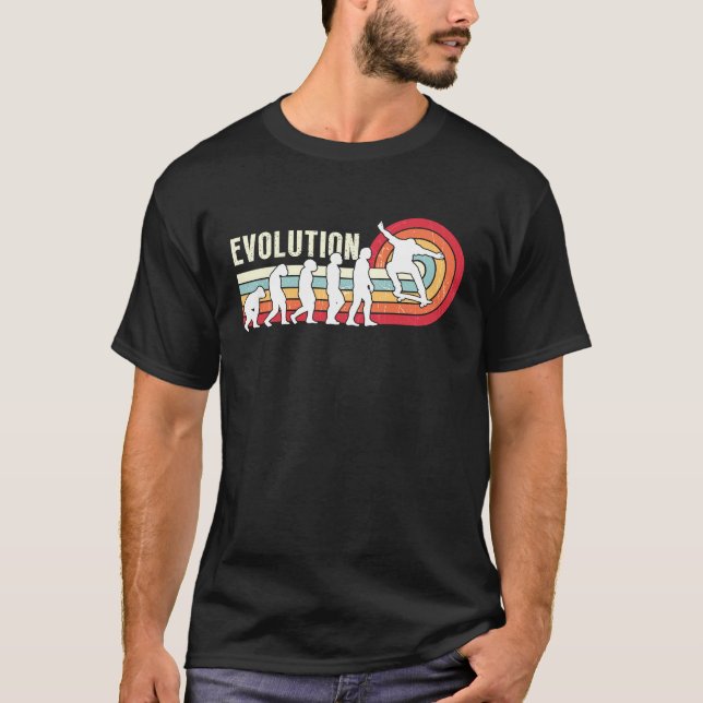 Camiseta Evolution Skateboarding Skate Retro Streetwear  3 (Frente)