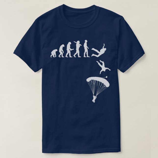 Camiseta Evolution Skydiver Parachuting Essential Classic T (Frente do Design)