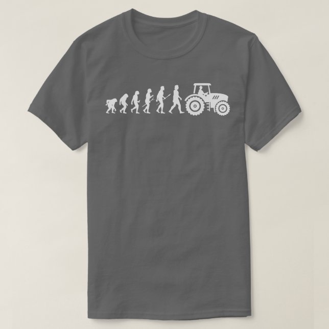 Camiseta Evolution Tractor Driver Farmer Agriculture Field  (Frente do Design)