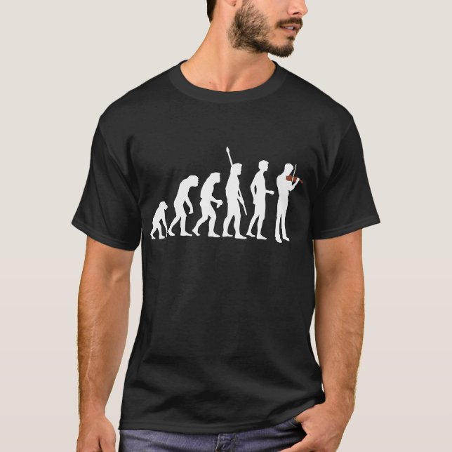 Camiseta evolution violin player (Frente)