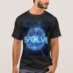Camiseta EVOLVE Neon Blue Digital Sphere Tech Ev