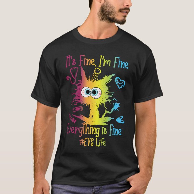 Camiseta EVS Life Everything Is Fine Colorful (Frente)