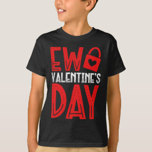 Camiseta Ew Dia dos Namorados Coração Trancado Único Orgulh