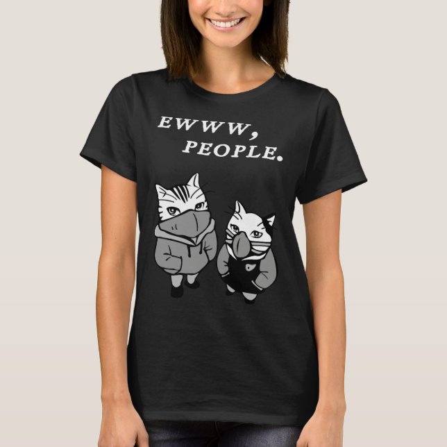 Camiseta Ew People  Cat  Introvert (Frente)