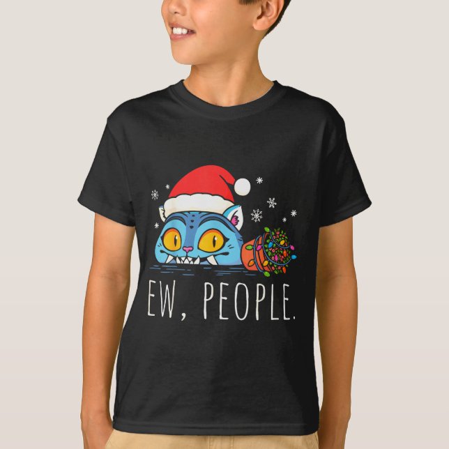 Camiseta Ew People Christmas Funny Tiger Sarcastic Humor In (Frente)