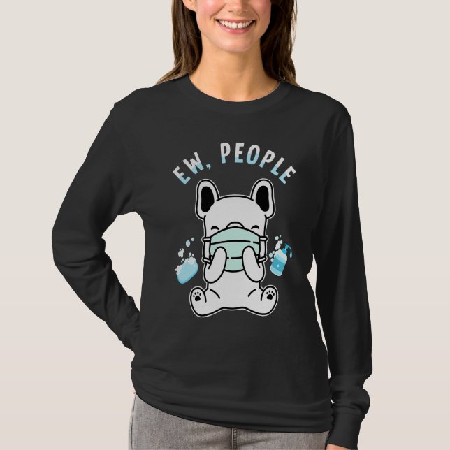 Camiseta Ew People   Dog Wearing Face Mask Washing Hands (Frente)