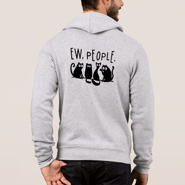 Camiseta Ew People Funny Meowy Black Cats  (Verso)