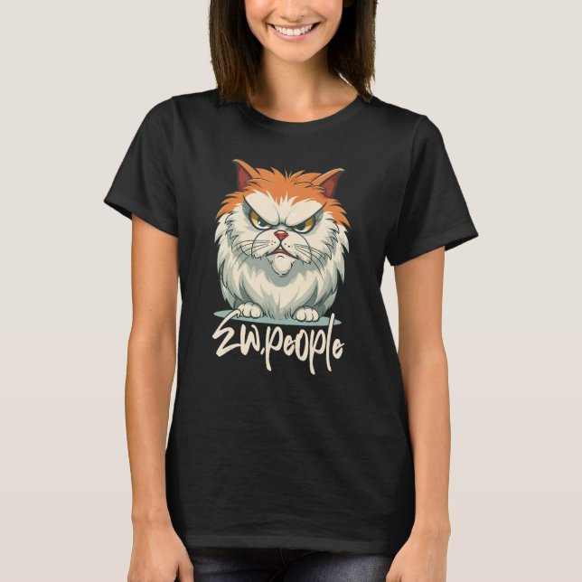 Camiseta Ew People Retro Cat  Vintage  Cat (Frente)