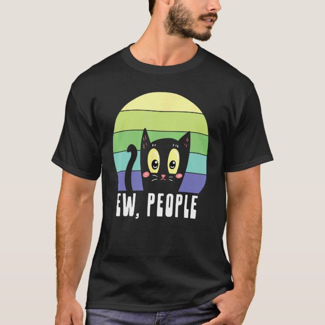 Camiseta Ew Pessoas! Amante de Gatos Arco-íris Fofos Kitten (Frente)