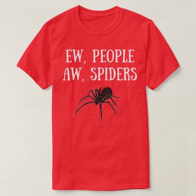 CAMISETA EW PESSOAS AW SPIDERS FUNNY SPIDER LOVERS ARACHNID (Frente do Design)