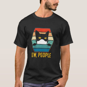 Camiseta Ew Pessoas Black Cat Vestindo Quarentena de Máscar