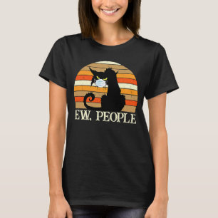 Camiseta Ew Pessoas Cat Face Máscara Anti Social Introduver