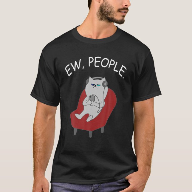 Camiseta EW Pessoas Cat lover Funny Cat Love Gatinho Propri (Frente)
