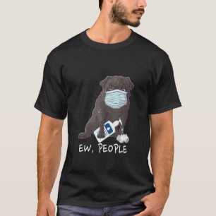 Camiseta Ew Pessoas French Bulldog Vestindo Tee Máscara