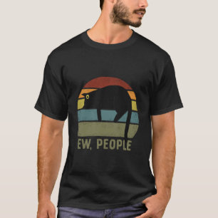 Camiseta Ew Pessoas Gato Preto Preguiçoso Introvertido Anti