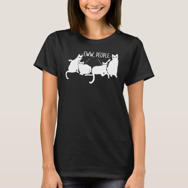 Camiseta Ew Pessoas Meowy Cat 1 (Frente)