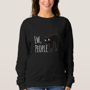 Camiseta Ew Pessoas Negras Gato Funny Mães Anti-Social