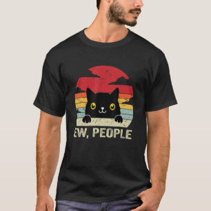 Camiseta Ew Pessoas Vintage Black Cat Para Cat Cat Mãe Cat
