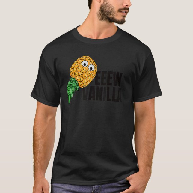 Camiseta Ew Vanilla Surpreendeu Swinger Para Baixo Ananás (Frente)