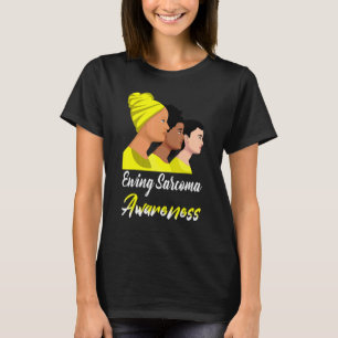 Camiseta Ewing Sarcoma Sensibiliza Mulheres Apoio Amarelo