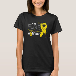 Camiseta Ewing Sarcoma Warrior Eu sou Fine Feather