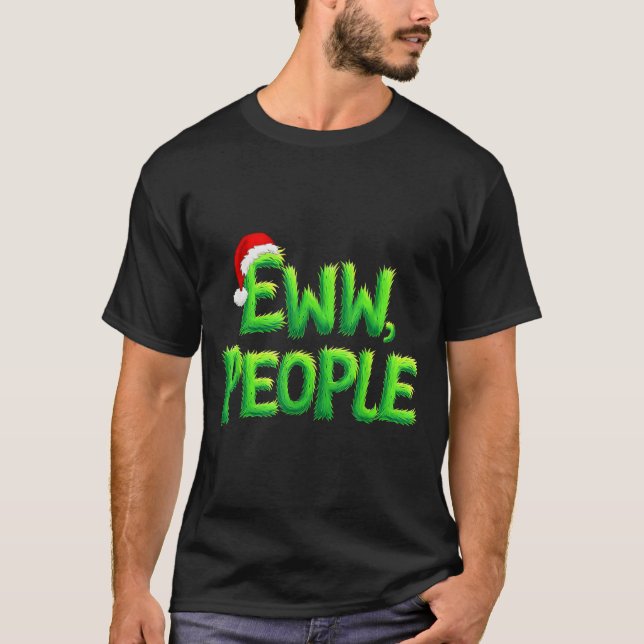 Camiseta Eww People Santa Hat Funny Christmas Mens Womens K (Frente)