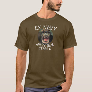 Camiseta Ex Marinha Elefante Foca EQUIPA 6 Festa Família HG