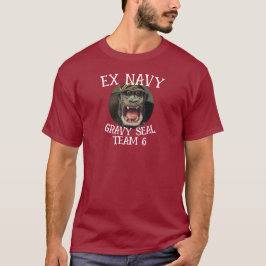 Camiseta Ex Marinha Elefante Foca EQUIPA 6 Festa Família HG