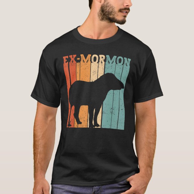 Camiseta Ex-Mórmon Tapir Horse LDS Retroativo Ex-Mórmon (Frente)