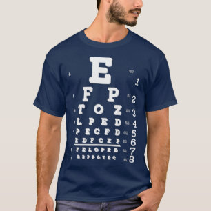 Camiseta Exame de Gráfico de Olhos Blurados de Brincadeira
