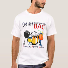Camiseta examen bac barbecue apero cuite alcool humour bier