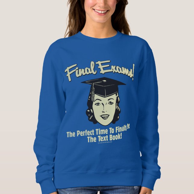 Camiseta Exames Finais: Finalmente Comprar o Livro de Texto (Frente)