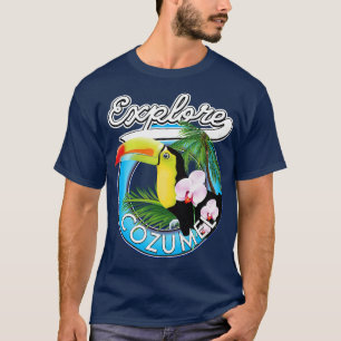 Camiseta Examine o patch de Viagem de Cozumel